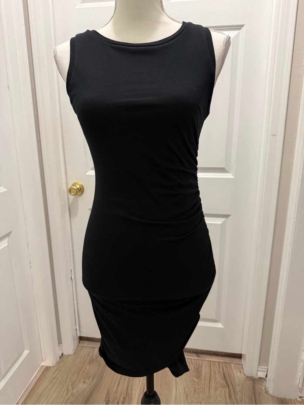 Leith Nordstrom Ruched Bodycon Sleeveless Tank Dress Black Size XS